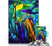 Puzzles 1000 pièces pour Adultes Magicien du vitrail Jouets éducatifs d'apprentissage Car C'est Un pour Toute la Famille 38x26cm