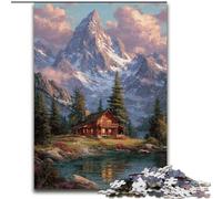 Puzzles 1000 pièces pour Adultes - Magnifique cabane en rondins, Anti-Stress avec pièces entièrement emboîtables de Formes aléatoires pour Les Enfants de 14 Ans et Plus (Taille 26x38cm)