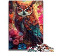 Puzzles 1000 pièces pour Adultes Magnifique Hibou pour Les 14 Ans et Plus Jeux Amusants Activités Amusantes à la Maison, Cadeaux d'anniversaire, Cadeaux de Voyage 50x75cm