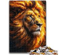 Puzzles 1000 pièces pour Adultes Magnifique Jeu éducatif Familial Lion Idéal comme Cadeau pour Toute la Famille à partir de 14 Ans 26x38cm