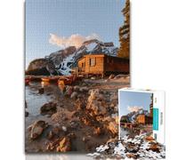 Puzzles 1000 pièces pour Adultes Magnifiques Montagnes et Lacs 1000 pièces pour Adolescents, idéal comme Cadeau pour Toute la Famille à partir de 14 Ans (Taille 75x50cm)