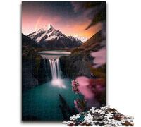 Puzzles 1000 pièces pour Adultes Magnifiques Montagnes et Lacs Jeu éducatif Familial Idéal comme Cadeau pour Toute la Famille 14+ 50x75cm