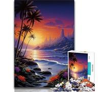 Puzzles 1000 pièces pour Adultes Magnifiques paysages de plages 1000 pièces pour Adultes, Design Dynamique et Unique Expérience de Puzzle relaxante et stimulante (Taille 75x50cm)