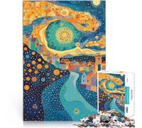 Puzzles 1000 pièces pour Adultes Matin et Soir à la Klimt Jeux éducatifs Décoration d'intérieur Œuvre d'art 38x26cm