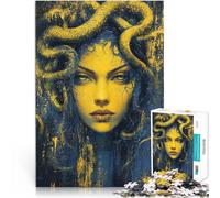 Puzzles 1000 pièces pour Adultes Méduse avec des Serpents Jeu Familial Anti-Stress Défi Difficile Super Cadeau 38x26cm