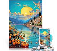 Puzzles 1000 pièces pour Adultes Menton, Côte d'Azur France Jouet éducatif intellectuel décompressant Cadeau Amusant 38x26cm
