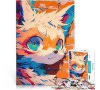 Puzzles 1000 pièces pour Adultes Mignon Poilu avec de Grands Yeux Soulagement du Stress Car C'est Un pour Toute la Famille 38x26cm