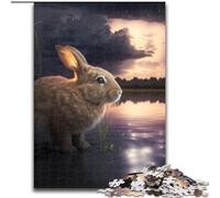 Puzzles 1000 pièces pour Adultes, Mignons bébés Lapins, Puzzles en Carton pour Adultes et Adolescents, Jouets stimulants, Taille : 38x26cm