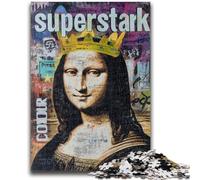 Puzzles 1000 pièces pour Adultes Mona Lisa est drôle pour Les 14 Ans et Plus Cadeaux intéressants pour la réduction du Stress pour Les Amis et la Famille 50x75cm