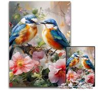 Puzzles 1000 pièces pour Adultes, Monde des Fleurs et des Oiseaux, Puzzles en Carton, soirées de Jeux en Famille, œuvres décoratives à Faire soi-même, 26x38cm/10,23x14,96 Pouces
