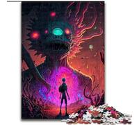 Puzzles 1000 pièces pour Adultes Monster World Puzzles pour Adultes Taille 50x75cm Casse-tête DIY Stimulant, Jeu Familial Parfait ou Cadeau décoratif