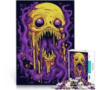 Puzzles 1000 pièces pour Adultes Monstre Slime Fait de Bois，pour et à partir de 14 Ans et Plus Jeu intellectuel Don d'œuvres d'art。Taille：50x75cm/19.6x29.5pouce