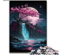 Puzzles 1000 pièces pour Adultes Mont Fuji Japon Fabriqué en Bois, ce Qui en Fait Un Excellent Cadeau pour s'amuser en Famille 50x75cm pour Un Jeu interactif en Famille