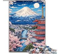 Puzzles 1000 pièces pour Adultes Mont Fuji, Japon Puzzles pour Adultes Jeu Familial interactif, Convient aux 14 Ans et Plus (Taille 50x75cm)