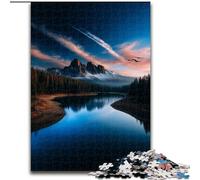 Puzzles 1000 pièces pour Adultes, Montagnes et Lacs, pour Les 14 Ans et Plus, Jeu éducatif, défi, Jouet, Cadeau d'anniversaire (Taille 26x38cm)