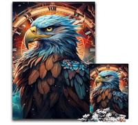 Puzzles 1000 pièces pour Adultes, Motif Aigle coloré, en Bois, pour Une soirée de Jeux en Famille, décoration à Faire soi-même, 50x75cm/19,68x29,52 Pouces