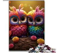 Puzzles 1000 pièces pour Adultes, Motif Animalier, Hibou, en Bois, Jeu Familial interactif, décoration d'intérieur à Faire soi-même, Casse-tête Stimulant, 1000 pièces(50x75cm)