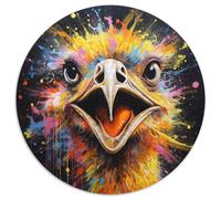 Puzzles 1000 pièces pour Adultes, Motif Animalier, Puzzles en Carton, Autruche, Art créatif Stimulant pour Les passionnés, pour la détente (67,5 x 67,5 cm)