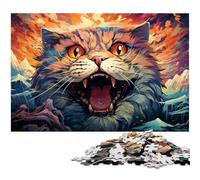 Puzzles 1000 pièces pour Adultes Motif Chat Fantastique et coloré Jeu Pratique idéal pour Les Adolescents de 14 Ans et Plus 1000 pièces (75 x 50 cm)