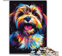 Puzzles 1000 pièces pour Adultes, Motif Chien Bichon Havanais, Puzzles stimulants pour Anniversaire, Vacances, Noël, Halloween (Taille 50x75cm)
