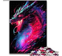 Puzzles 1000 pièces pour Adultes, Motif Dragon animé, en Bois, pour Anniversaire, Vacances, Noël, Halloween, 1000 pièces(50x75cm)