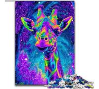 Puzzles 1000 pièces pour Adultes, Motif Girafe Fantastique, Jeu interactif Familial, décoration d'intérieur à Faire soi-même, (Taille 26x38cm)