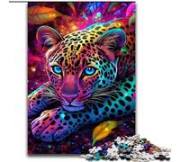 Puzzles 1000 pièces pour Adultes, Motif léopard néon, 1000 pièces pour Adultes, Jeux en Famille captivants, 50x75cm