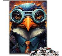 Puzzles 1000 pièces pour Adultes, Motif Pingouin coloré, en Bois, idéal pour décorer Un Bureau, Une Chambre ou Un Salon, 1000 pièces(50x75cm)