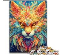 Puzzles 1000 pièces pour Adultes, Motif Renard coloré en Bois, idée Cadeau Unique pour décoration d'intérieur, 50x75cm, activité pour Adultes et familles, Cadeau de décoration d'intérieur