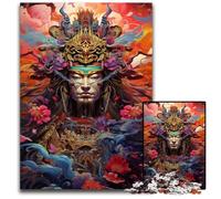 Puzzles 1000 pièces pour Adultes Motif samouraï Japonais Sakura en Bois Jouet éducatif pour Adolescents décoration de Maison et de Bureau 1000 pièces (38 x 26 cm)