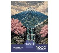 Puzzles 1000 Pièces pour Adultes Mount Fuji and Cherry Blossoms Sakura Japan Landscape Puzzles pour Adultes, Jouets À Monter Soi-même, Décoration Intérieure, Cadeaux d'anniversaire Et De Noël Uniques