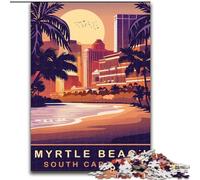 Puzzles 1000 pièces pour Adultes Myrtle Beach, Caroline du Sud Jouet éducatif et décompressant, idéal comme Cadeau pour Toute la Famille 50x75cm