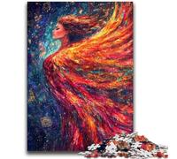 Puzzles 1000 pièces pour Adultes Mystérieuse Phénix Fille Difficile et Défi avec Affiche et Fiche de Trivia pour 14 Ans 26x38cm
