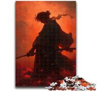 Puzzles 1000 pièces pour Adultes, mystérieux Puzzles Ninja Samouraï, Jeu Stimulant, idéal comme Cadeau pour Toute la Famille (50x75cm)