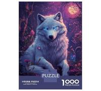 Puzzles 1000 Pièces pour Adultes Mystic Wolf in Enchanted Forest Puzzles pour Adultes, Jeux De Détente, Cadeaux pour Femmes, Cadeaux d'anniversaire Et De Noël Uniques 52x38cm/1000pcs