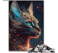 Puzzles 1000 pièces pour Adultes Mythe du Chat de la Savane Puzzles Difficiles pour Adultes Taille 26x38cm Soirée de Jeux en Famille Amusante, œuvres d'art décoratives à Faire soi-même
