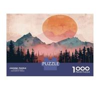 Puzzles 1000 Pièces pour Adultes Nature's Serenity Sunset Reflections Adolescents Puzzles Jeux De Détente Cadeaux pour Femmes Cadeaux pour Amis Et Famille 70x50cm/1000pcs
