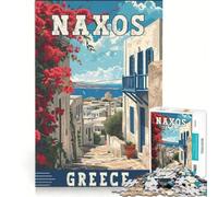 Puzzles 1000 pièces pour Adultes Naxos in Greece | Décoration murale éducative cadeau d'anniversaire cadeau de voyage 38x26cm