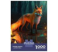 Puzzles 1000 Pièces pour Adultes Neon Fox Puzzle pour Adultes, Jouet, Décoration Murale, Décoration Intérieure, Défi À Réaliser 38x26cm/1000pcs