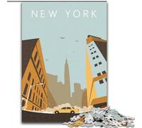 Puzzles 1000 pièces pour Adultes New York Family Game Stress Relief Difficult Challenge Artists Collection, Beaux-Arts (50x75cm) 1000pcs