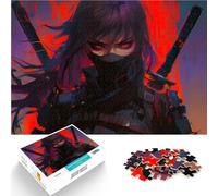 Puzzles 1000 pièces pour Adultes Ninja Samurai Assassin Chaud Assemblage du modèle Activités Amusantes à la Maison, Cadeaux d'anniversaire, Cadeaux de Voyage, 50x70cm