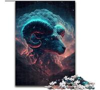 Puzzles 1000 pièces pour Adultes Nuage de feu Bélier Puzzle Soirée de Jeux en Famille Expérience visuelle stimulante et enrichissante (Taille : 50x75cm)