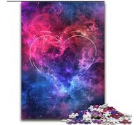 Puzzles 1000 pièces pour Adultes Nuages d'amour colorés en Bois, Un Excellent Cadeau pour s'amuser en Famille 50x75cm pour la décoration intérieure, l'entraînement cérébral et Les Cadeaux de Vacances