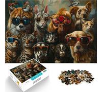 Puzzles 1000 pièces pour Adultes Nuances d'animaux Sauvages Amusants Jouets éducatifs Renforcer l'amour Entre Les Couples 38x26cm