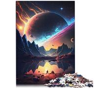 Puzzles 1000 pièces pour Adultes Oasis Extraterrestre Puzzles en Bois Jeu Stimulant Cadeaux 50x75 cm