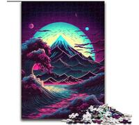 Puzzles 1000 pièces pour Adultes Ocean Wave Japon Puzzles Difficiles pour Adultes Taille 26x38cm Parfait pour s'amuser en Famille Pendant Les Vacances