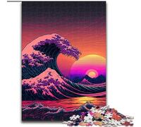 Puzzles 1000 pièces pour Adultes Ocean Wave Japon Puzzles pour Adultes Taille 50x75cm Parfait pour s'amuser en Famille Pendant Les Vacances