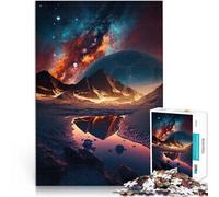 Puzzles 1000 pièces pour Adultes Odyssée Galactique Séjour Anti-Stress pour Tuer Le Temps avec Affiche et Feuille de Questions correspondantes 38x26cm