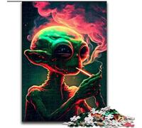 Puzzles 1000 pièces pour Adultes Officier Fumeur en Bois, Jeu Familial interactif, Convient aux 14 Ans et Plus 50x75cm Un pour Noël ou Un Anniversaire