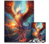 Puzzles 1000 pièces pour Adultes, Oiseau phénix coloré, Puzzles stimulants, Design Complexe pour Adolescents, décoration DIY et Divertissement Stimulant pour Le Cerveau 26x38cm/10,23x14,96 Pouces